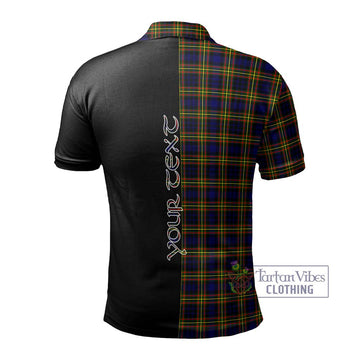 MacLellan Modern Tartan Polo Shirt with Family Crest and Half Of Me Style