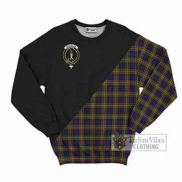 MacLellan Modern Tartan Sweatshirt with Family Crest and Military Logo Style