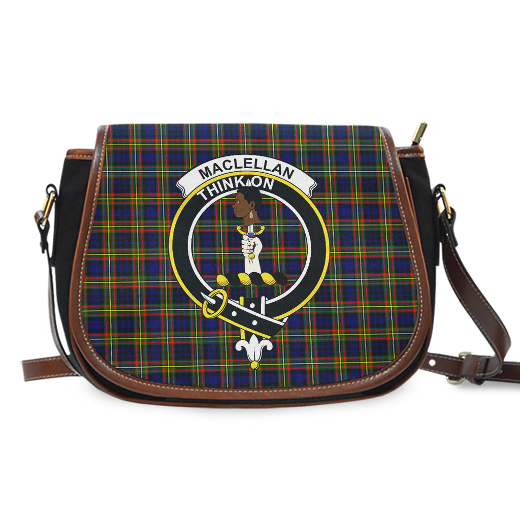 MacLellan Modern Tartan Saddle Bag with Family Crest - Tartan Vibes Clothing