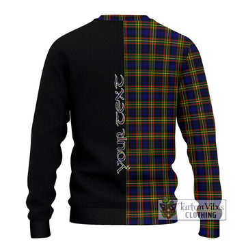 MacLellan Modern Tartan Ugly Sweater with Family Crest and Half Of Me Style