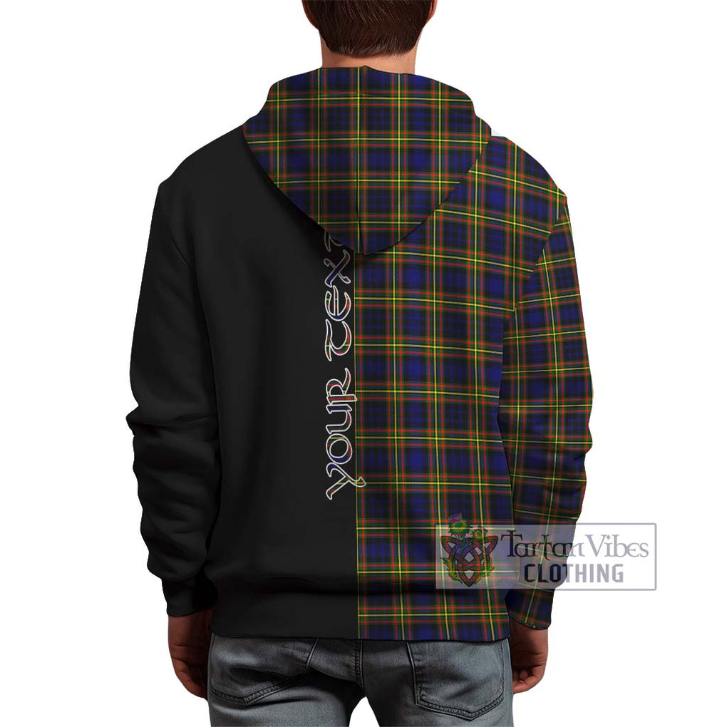 MacLellan Modern Tartan Hoodie with Family Crest and Half Of Me Style - Tartanvibesclothing Shop