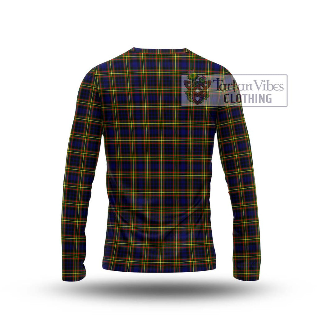 MacLellan Modern Tartan Long Sleeve T-Shirt with Family Crest DNA In Me Style - Tartanvibesclothing Shop