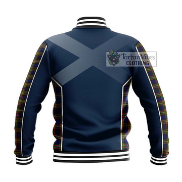 MacLellan Modern Tartan Baseball Jacket with Family Crest and Lion Rampant Vibes Sport Style