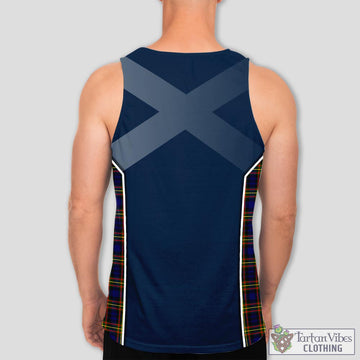 MacLellan Modern Tartan Men's Tanks Top with Family Crest and Scottish Thistle Vibes Sport Style