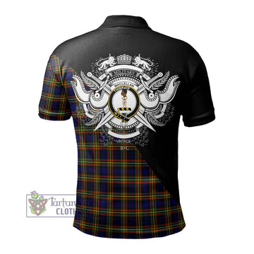 MacLellan Modern Tartan Polo Shirt with Family Crest and Military Logo Style