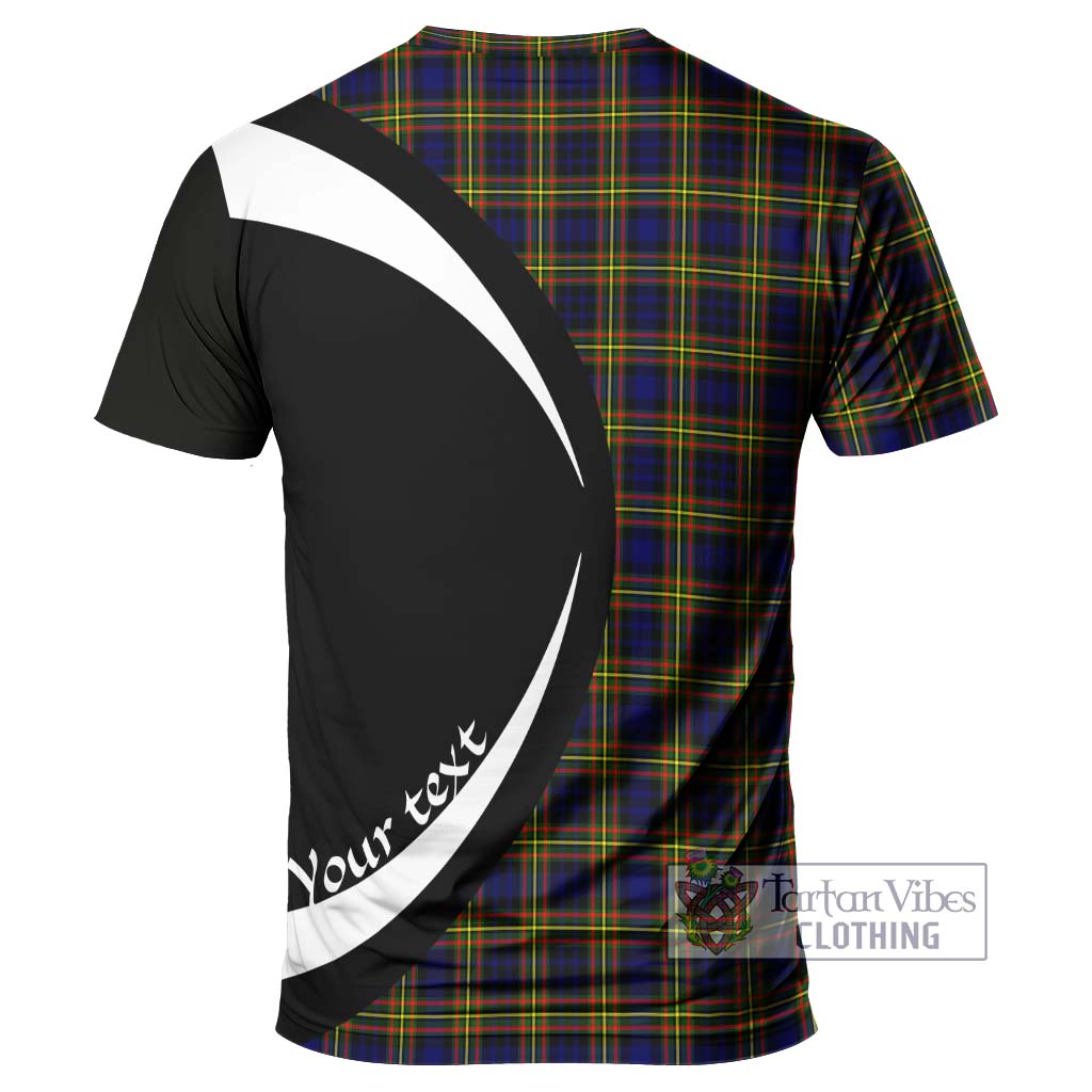 Tartan Vibes Clothing MacLellan Modern Tartan T-Shirt with Family Crest Circle Style