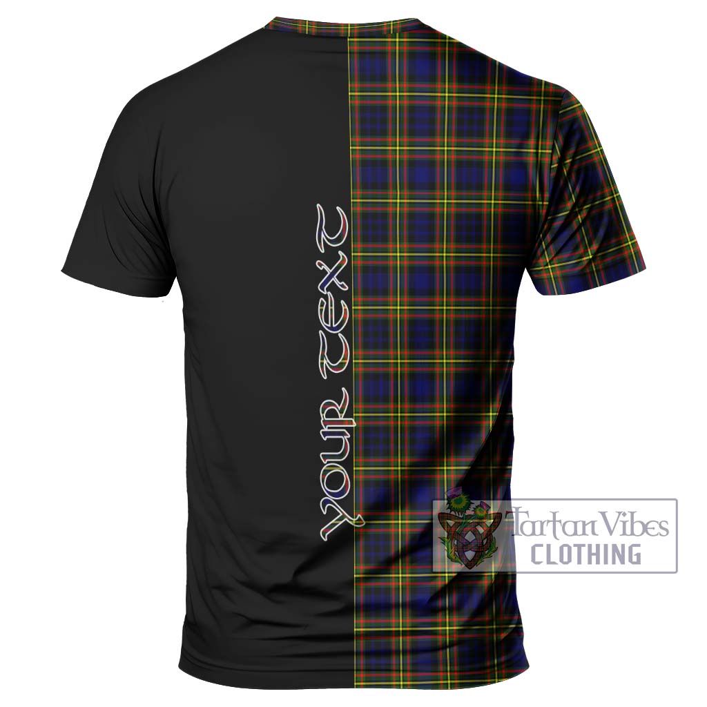 Tartan Vibes Clothing MacLellan Modern Tartan T-Shirt with Family Crest and Half Of Me Style