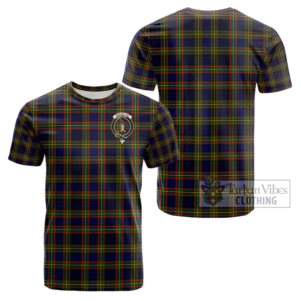 MacLellan Modern Tartan Cotton T-Shirt with Family Crest Kid's Shirt - Tartanvibesclothing Shop