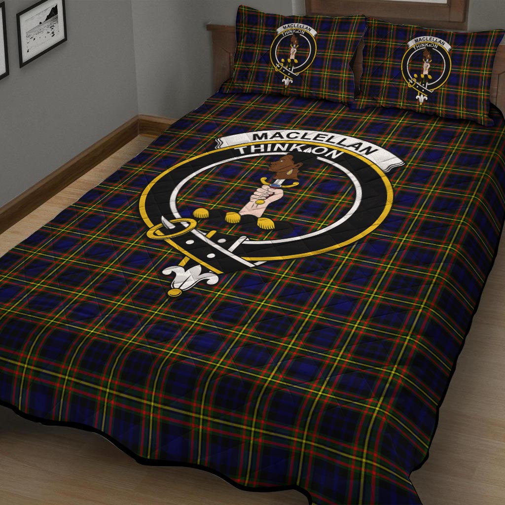 MacLellan Modern Tartan Quilt Bed Set with Family Crest - Tartan Vibes Clothing