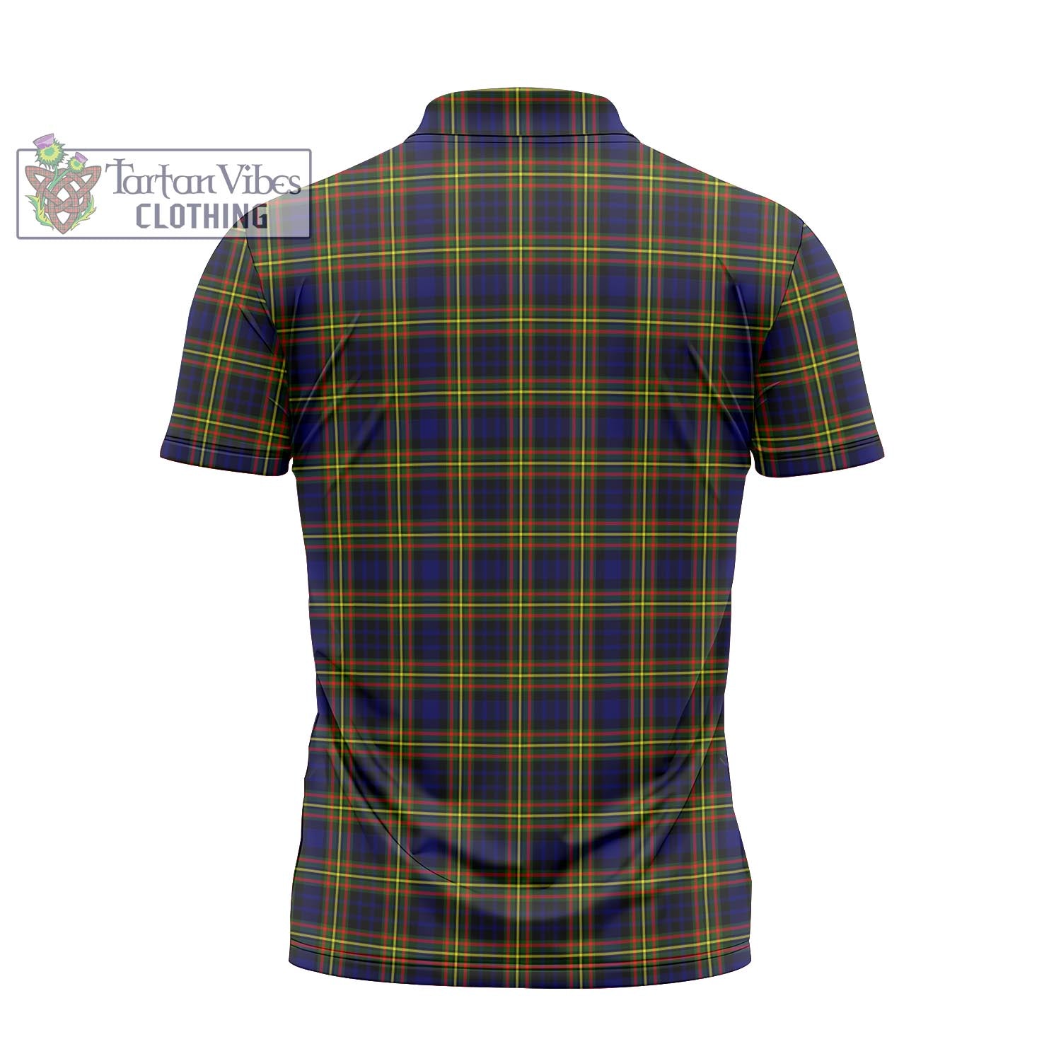 Tartan Vibes Clothing MacLellan Modern Tartan Zipper Polo Shirt with Family Crest