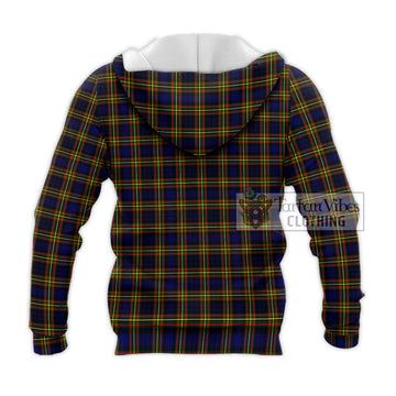 MacLellan Modern Tartan Knitted Hoodie with Family Crest DNA In Me Style