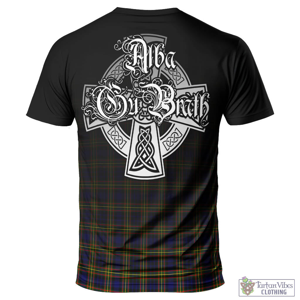 Tartan Vibes Clothing MacLellan Modern Tartan T-Shirt Featuring Alba Gu Brath Family Crest Celtic Inspired