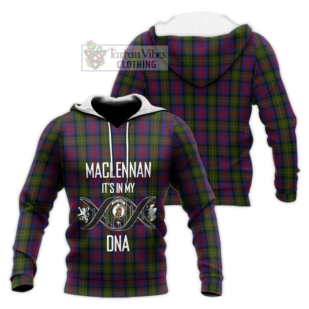 MacLennan (McLennan) Tartan Knitted Hoodie with Family Crest DNA In Me Style Unisex Knitted Pullover Hoodie - Tartanvibesclothing Shop