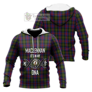 MacLennan (McLennan) Tartan Knitted Hoodie with Family Crest DNA In Me Style