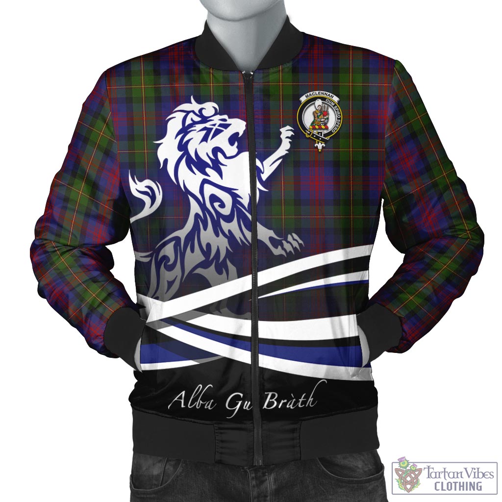 Tartan Vibes Clothing MacLennan Tartan Bomber Jacket with Alba Gu Brath Regal Lion Emblem