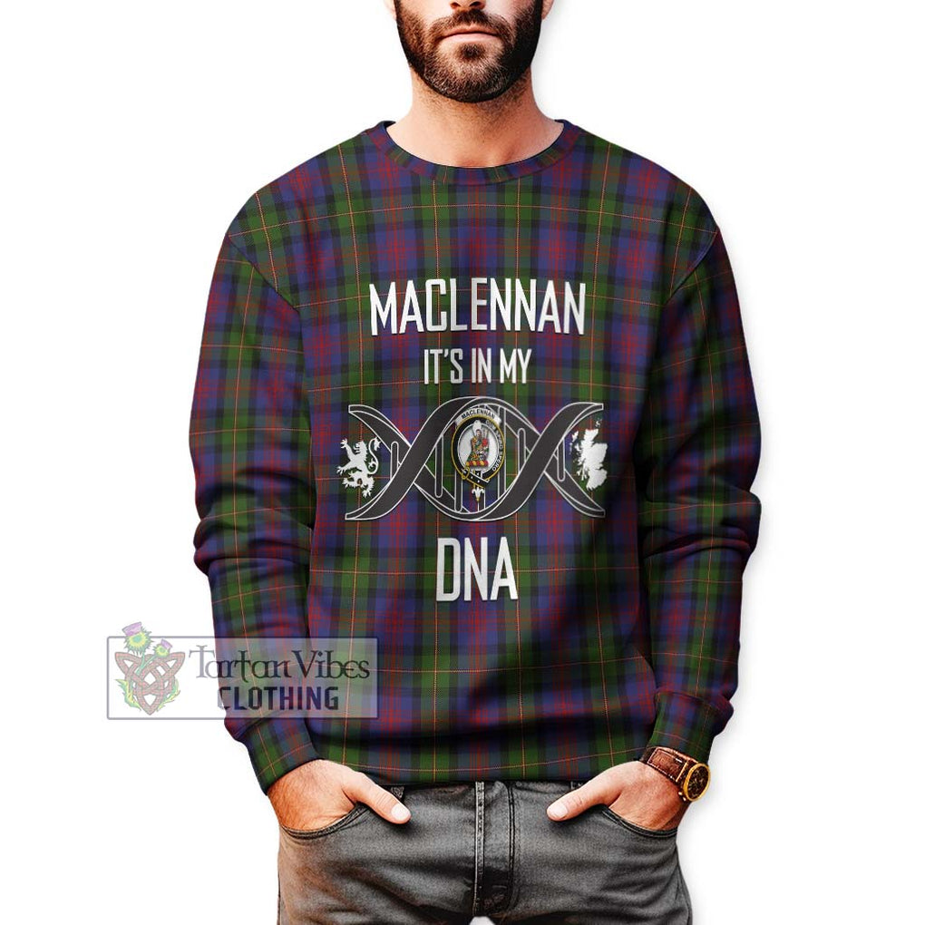 MacLennan (McLennan) Tartan Sweatshirt with Family Crest DNA In Me Style Unisex - Tartanvibesclothing Shop