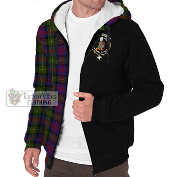 MacLennan (McLennan) Tartan Sherpa Hoodie with Family Crest and Half Of Me Style Unisex S - Tartan Vibes Clothing