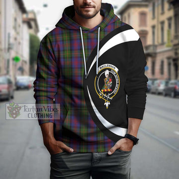 MacLennan (McLennan) Tartan Hoodie with Family Crest Circle Style