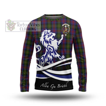 MacLennan (McLennan) Tartan Long Sleeve T-Shirt with Alba Gu Brath Regal Lion Emblem