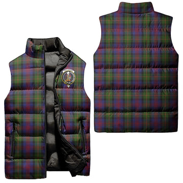 MacLennan (McLennan) Tartan Sleeveless Puffer Jacket with Family Crest