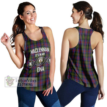 MacLennan (McLennan) Tartan Women's Racerback Tanks with Family Crest DNA In Me Style