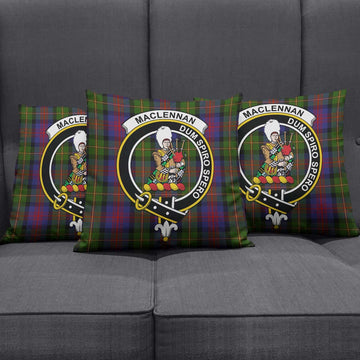 MacLennan (McLennan) Tartan Pillow Cover with Family Crest