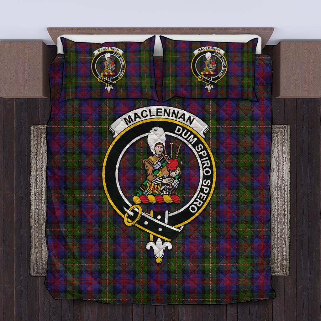 MacLennan (McLennan) Tartan Quilt Bed Set with Family Crest Twin - Tartan Vibes Clothing