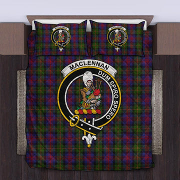 MacLennan (McLennan) Tartan Quilt Bed Set with Family Crest