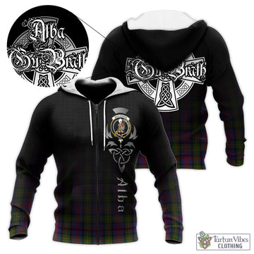 MacLennan (McLennan) Tartan Knitted Hoodie Featuring Alba Gu Brath Family Crest Celtic Inspired