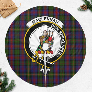 MacLennan (McLennan) Tartan Christmas Tree Skirt with Family Crest