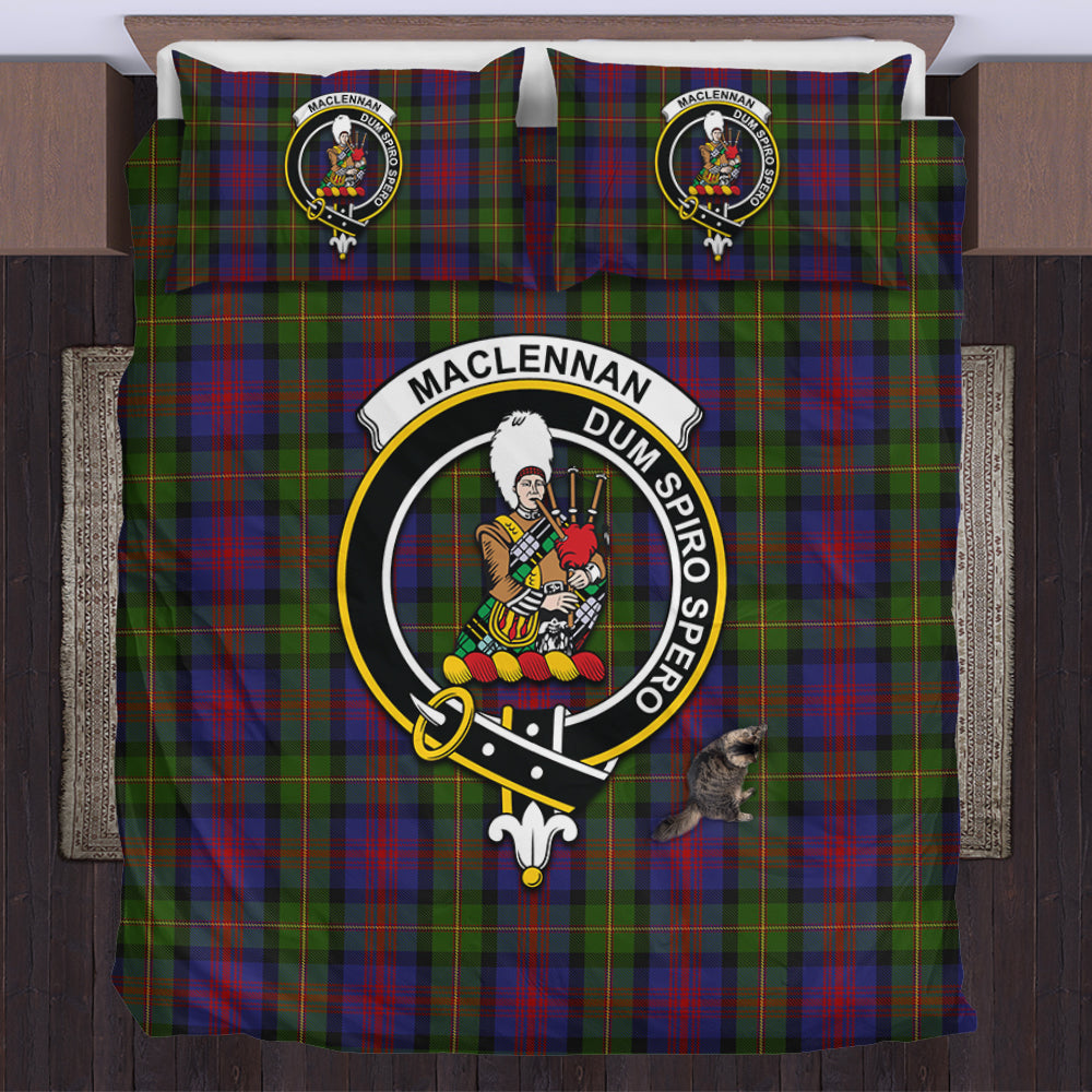 MacLennan (McLennan) Tartan Bedding Set with Family Crest UK Bedding Set - Tartan Vibes Clothing