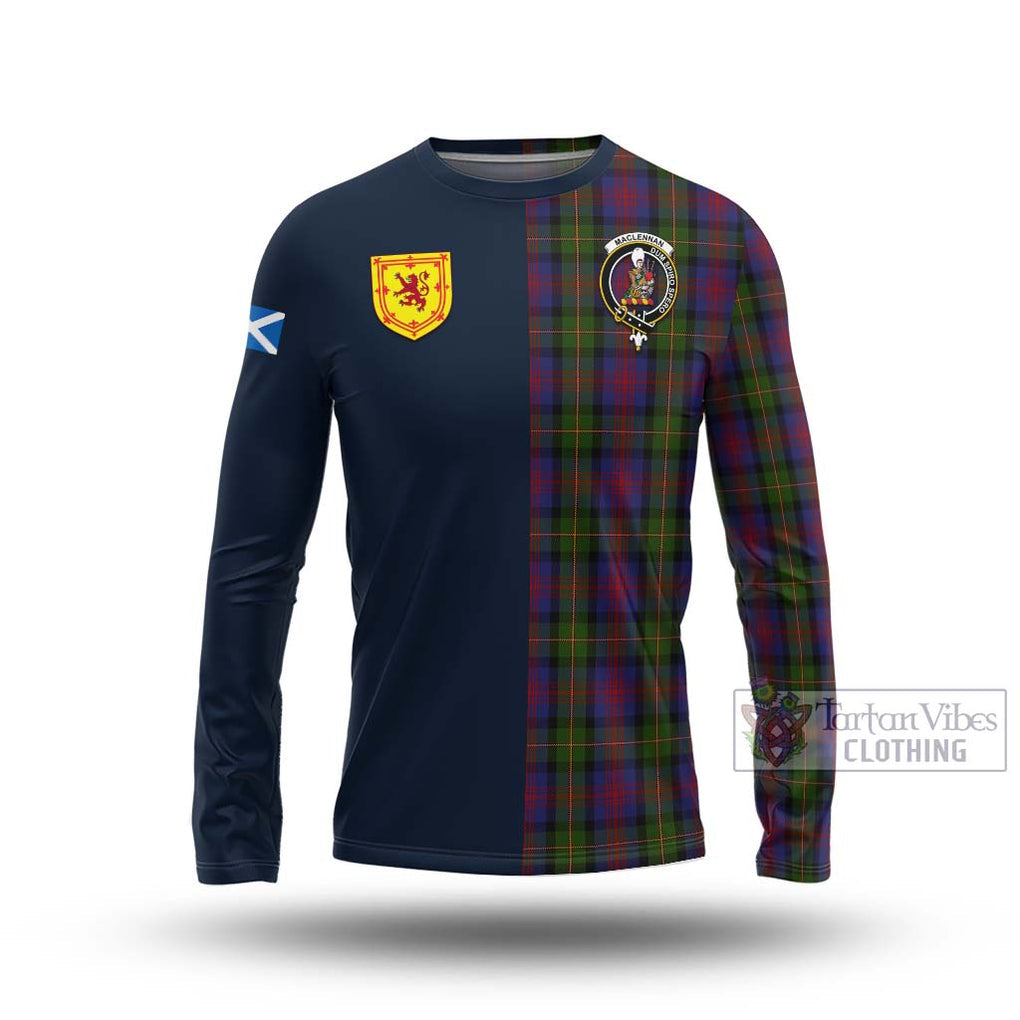 Tartan Vibes Clothing MacLennan Tartan Long Sleeve T-Shirt with Scottish Lion Royal Arm Half Style