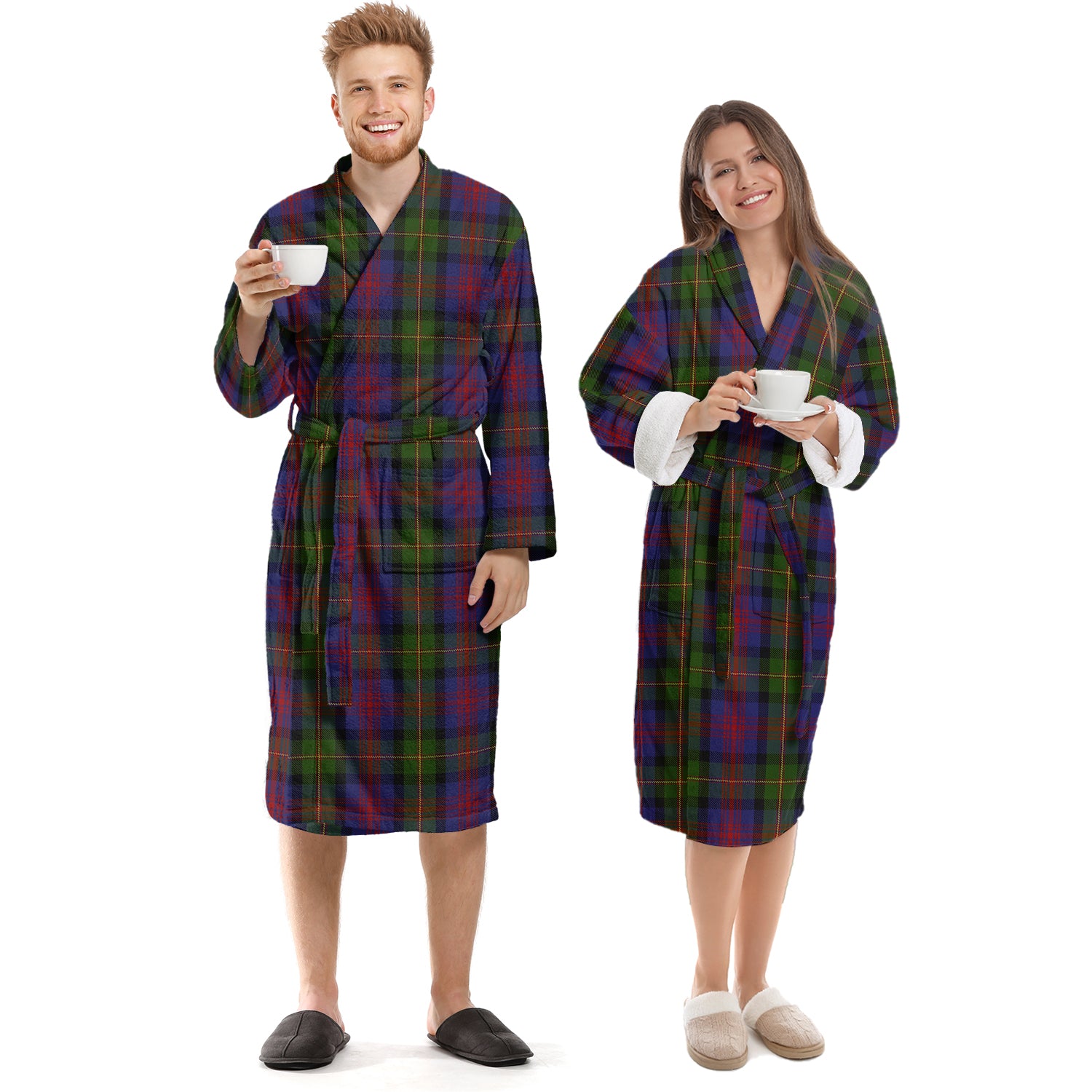 MacLennan (McLennan) Tartan Bathrobe Unisex S - Tartan Vibes Clothing