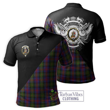 MacLennan (McLennan) Tartan Polo Shirt with Family Crest and Military Logo Style