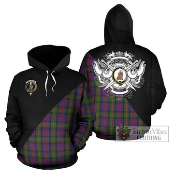 MacLennan (McLennan) Tartan Hoodie with Family Crest and Military Logo Style