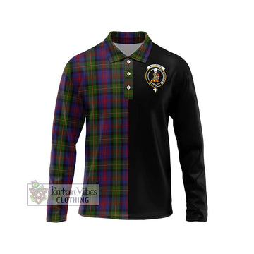 MacLennan (McLennan) Tartan Long Sleeve Polo Shirt with Family Crest and Half Of Me Style