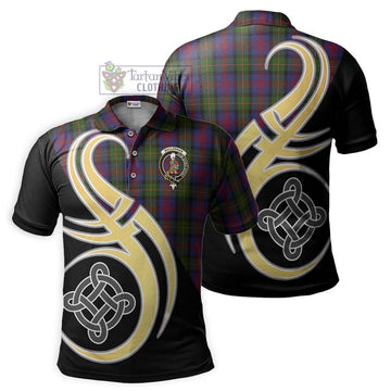 MacLennan (McLennan) Tartan Polo Shirt with Family Crest and Celtic Symbol Style