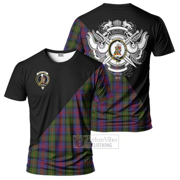 MacLennan (McLennan) Tartan T-Shirt with Family Crest and Military Logo Style