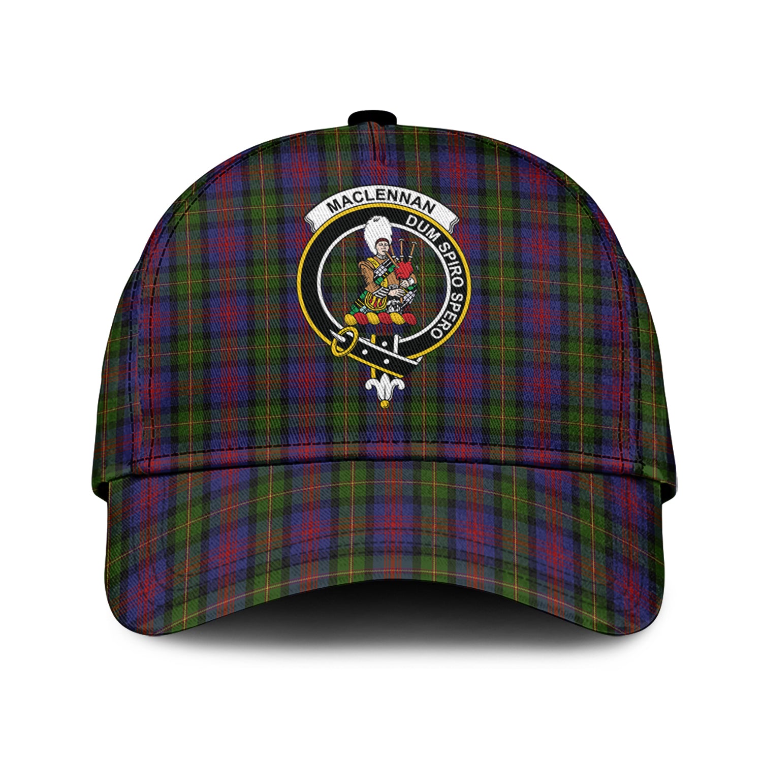 MacLennan (McLennan) Tartan Classic Cap with Family Crest Classic Cap Universal Fit - Tartan Vibes Clothing