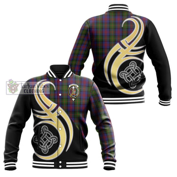 MacLennan (McLennan) Tartan Baseball Jacket with Family Crest and Celtic Symbol Style