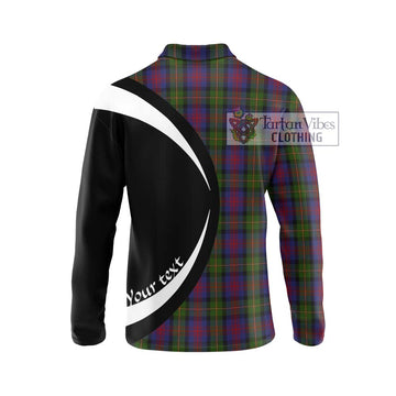 MacLennan (McLennan) Tartan Long Sleeve Polo Shirt with Family Crest Circle Style