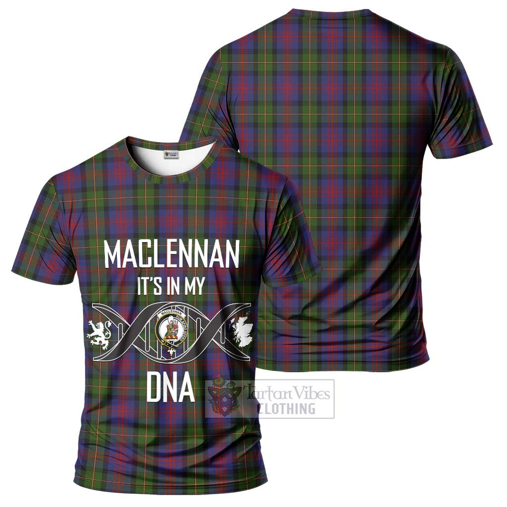 MacLennan (McLennan) Tartan T-Shirt with Family Crest DNA In Me Style - Tartan Vibes Clothing