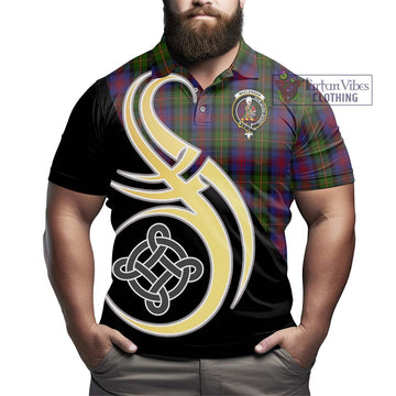 MacLennan (McLennan) Tartan Polo Shirt with Family Crest and Celtic Symbol Style