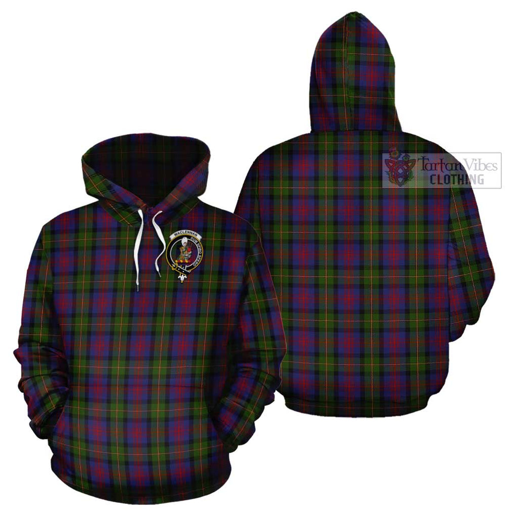 MacLennan (McLennan) Tartan Cotton Hoodie with Family Crest Pullover Hoodie - Tartan Vibes Clothing