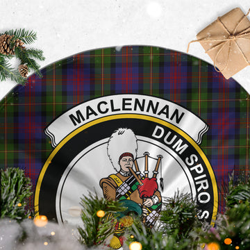 MacLennan (McLennan) Tartan Christmas Tree Skirt with Family Crest