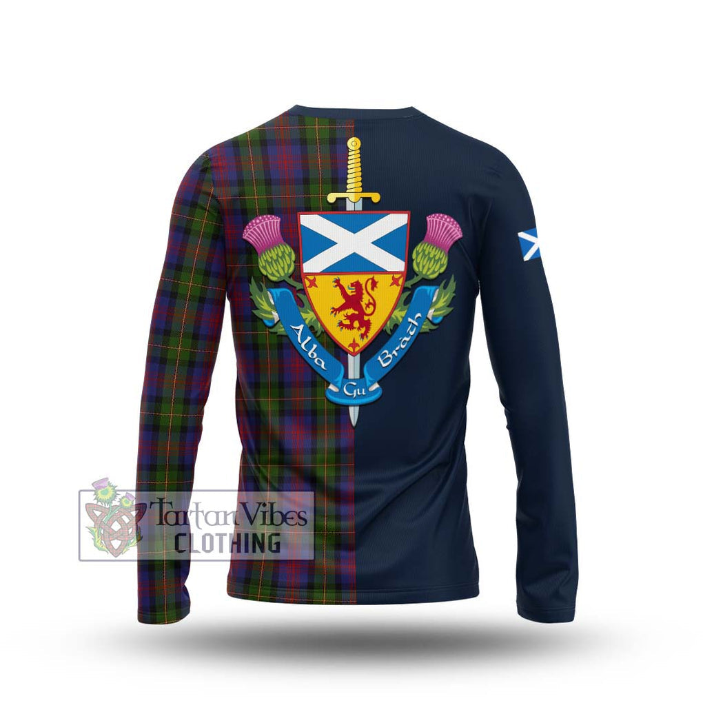 Tartan Vibes Clothing MacLennan Tartan Long Sleeve T-Shirt with Scottish Lion Royal Arm Half Style