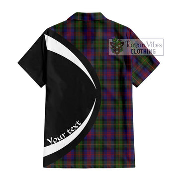 MacLennan (McLennan) Tartan Short Sleeve Button Up with Family Crest Circle Style