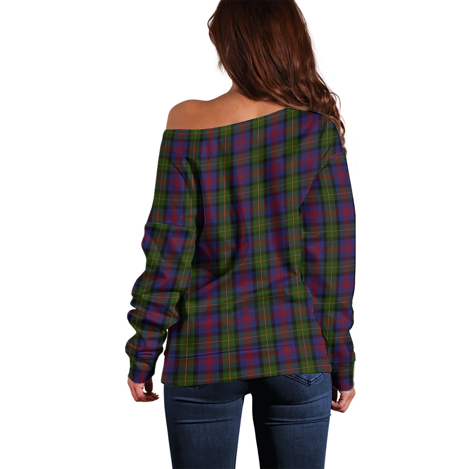 MacLennan Tartan Off Shoulder Women Sweater - Tartanvibesclothing