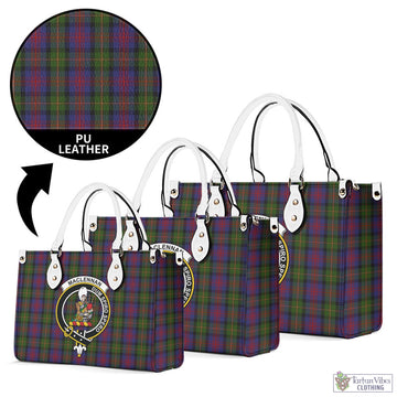 MacLennan (McLennan) Tartan Luxury Leather Handbags with Family Crest