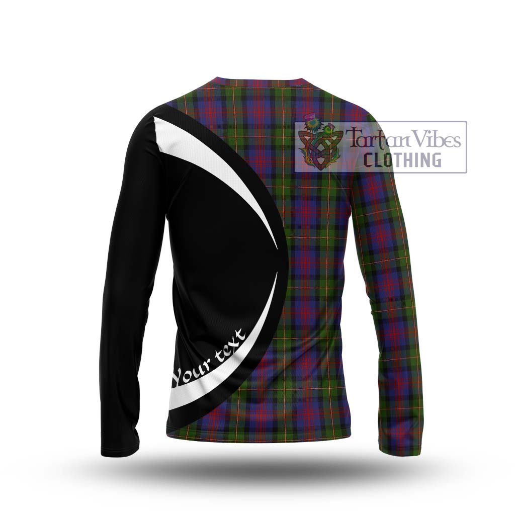 MacLennan (McLennan) Tartan Long Sleeve T-Shirt with Family Crest Circle Style - Tartan Vibes Clothing